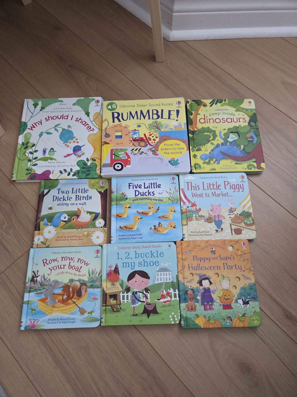Usborne Kids Board Book Set - Colorful Animal and Learning Stories